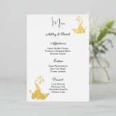 ピーコック フォイル 結婚式 メニュー カード (立ち正面)