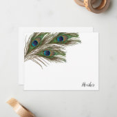 ピーコック·フパーソナライズされたラット·ノート·カード ノートカード (正面/裏面インサイチュ)