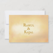 ピーコック フラワーのインドの結婚式の出欠確認カード 出欠カード (裏面)