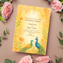 ピーコック フラワーのインド ヒンズー教婚約式