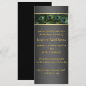 ピーコック ブライダルシャワー 招待状 (正面/裏面)