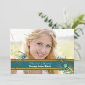 ピーコック ブライダルシャワー 花嫁になるための写真 招待状 (スタンド正面)