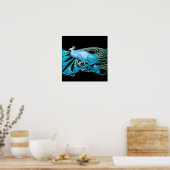 ピーコック,ブルーターカーゼ,グリーンブラック ポスター (キッチン)