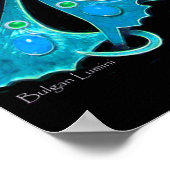 ピーコック，ブルーターカーゼ，グリーンブラック ポスター (角)