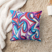 ピーコック·プラマージュ-抽象芸術·アート·ハ色彩の鮮やかンド クッション (ブランケット)