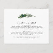 ピーコック ポイズ | 結婚式ゲスト情報 封入カード エンクロージャーカード (正面)