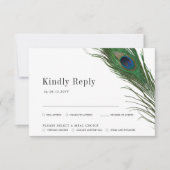 ピーコック ポイズ | 結婚式 返信カード 料理選択 (正面)