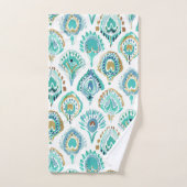 ピーコック·マーメイド航海のアクアはかりで測アンドフェザーズ バスタオルセット (ハンドタオル)