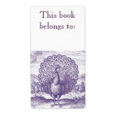 ピーコック、ヴィンテージ版木、銅版、版画 ラベル (正面)