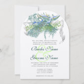 ピーコック ヴィンテージ ラブ バーズ 招待状 (正面)