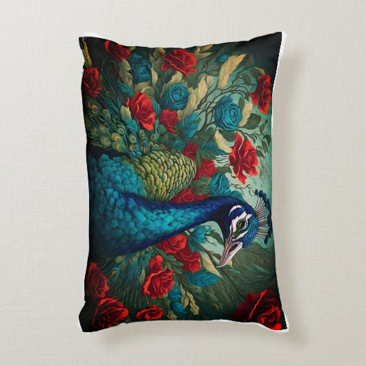 ピーコック:自然の喜びのお祝い アクセントクッション (正面(垂直))