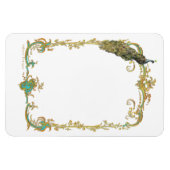 ピーコック&金ゴールドファイリーフレーム マグネット (横)