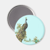 ピーコック&金ゴールドフィリグリー マグネット (正面/裏面)