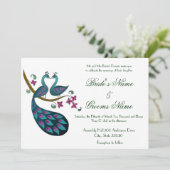 ピーコック -1 ウェディング 招待状 (スタンド正面)