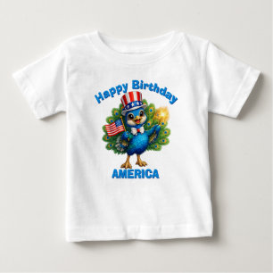 ピーコック (4r) 愛国少年Tシャツ ベビーTシャツ