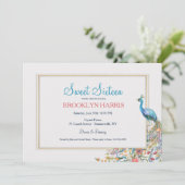 ピーコック·Sweet sixteen誕生パーティー 招待状 (スタンド正面)