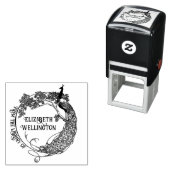 ピーコックRndフレームアールヌーボー図書名#2 セルフインキングスタンプ (インサイチュ)