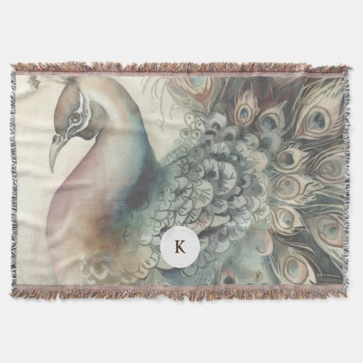 ピーコッスタイリッシュク | イニシャルの追加 スローブランケット (正面)