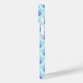 ピーコッパターン（の模様が）あるプルブルー Case-Mate iPhoneケース (裏面 / 左)