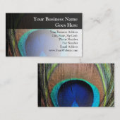 ピーコッパーソナライズされたクの羽 名刺 (正面/裏面)