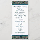 ピーコッフォーマルクフェザー結婚式 プログラム (裏面)