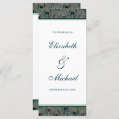 ピーコッフォーマルクフェザー結婚式 プログラム (正面/裏面)