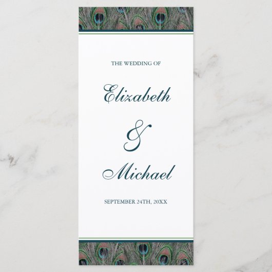 ピーコッフォーマルクフェザー結婚式 プログラム (正面)