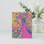 ピーコッポップ・アートのク ポストカード (スタンド正面)