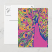 ピーコッポップ・アートのク ポストカード (正面/裏面)