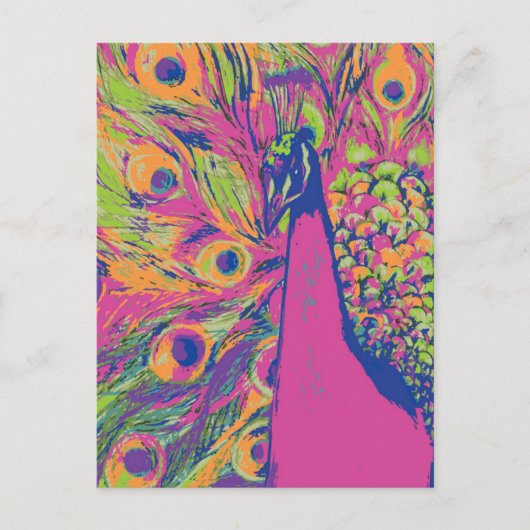 ピーコッポップ・アートのク ポストカード (正面)