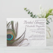 ピーコッモダンク羽ブライダルシャワー招待状 招待状 (スタンド正面)