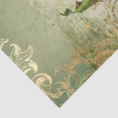 ピーコッ中国のクフェザーグリーンn金ゴールドデクページ 薄葉紙 (詳細)