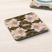 ピーコッ威厳のあるクとアマリリス・キャンディ・ケーン コースター (左側)