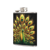 ピーコッ威厳のあるクディスプレイグリーン及び金ゴールド フラスク (左)