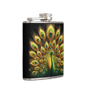 ピーコッ威厳のあるクディスプレイグリーン及び金ゴールド フラスク (右)