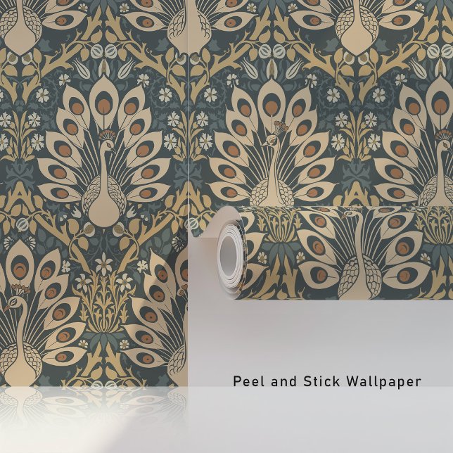 ピーコッ威厳のあるクパレードアールヌーボー 壁紙 (クリエイターアップロード済み)