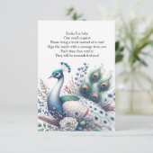 ピーコッ威厳のあるク エンクロージャーカード (スタンド正面)