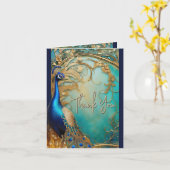 ピーコッ感謝していクユーアールヌーボーヴィンテージシック カード (黄色い花)