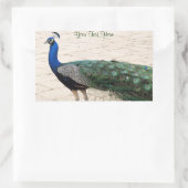 ピーコッ素晴らしク 長方形シール (バッグ)