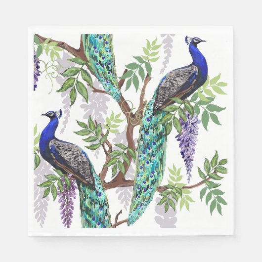 ピーコッ結婚ク スタンダードランチョンナプキン (正面)