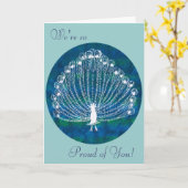 ピーコッ誇りを持ったクおめでとうカード カード (黄色い花)