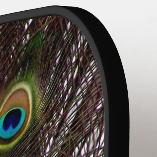 ピーコッ誇りを持ったクカスタムモノグラム ピックルボールラケット (左詳細)