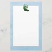 ピーコッ鮮やかク |ひな形（青） 便箋 (裏面)