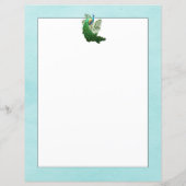 ピーコッ鮮やかク |ティール(緑がかった色)紙シート (裏面)