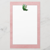 ピーコッ鮮やかク |ピンクひな形 便箋 (裏面)