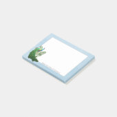 ピーコッ鮮やかク |青い注パーソナライズされた記 ポストイット (アングル)