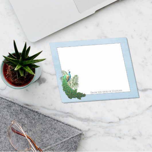 ピーコッ鮮やかク |青い注パーソナライズされた記 ポストイット