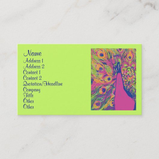 ピーコポップ・アートのック 名刺 (正面)