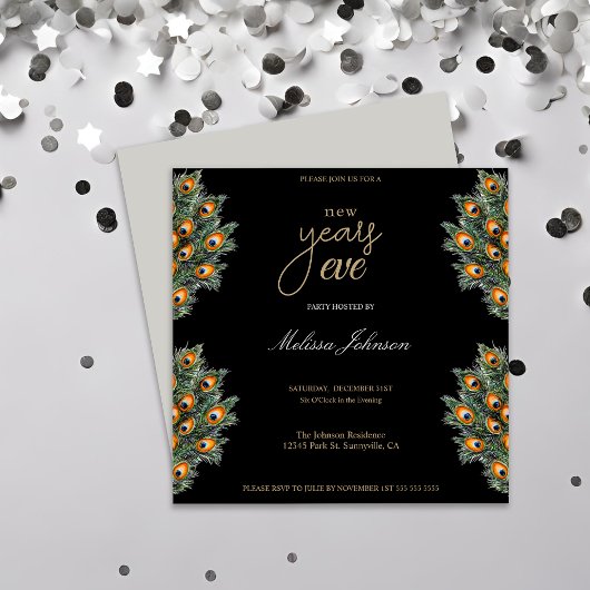 ピーコモダンックフェザー大晦日パーティー 招待状