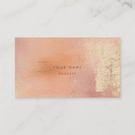 ピーコラル金ゴールドメタリ抽象芸術アポイントメントカード 予約カード